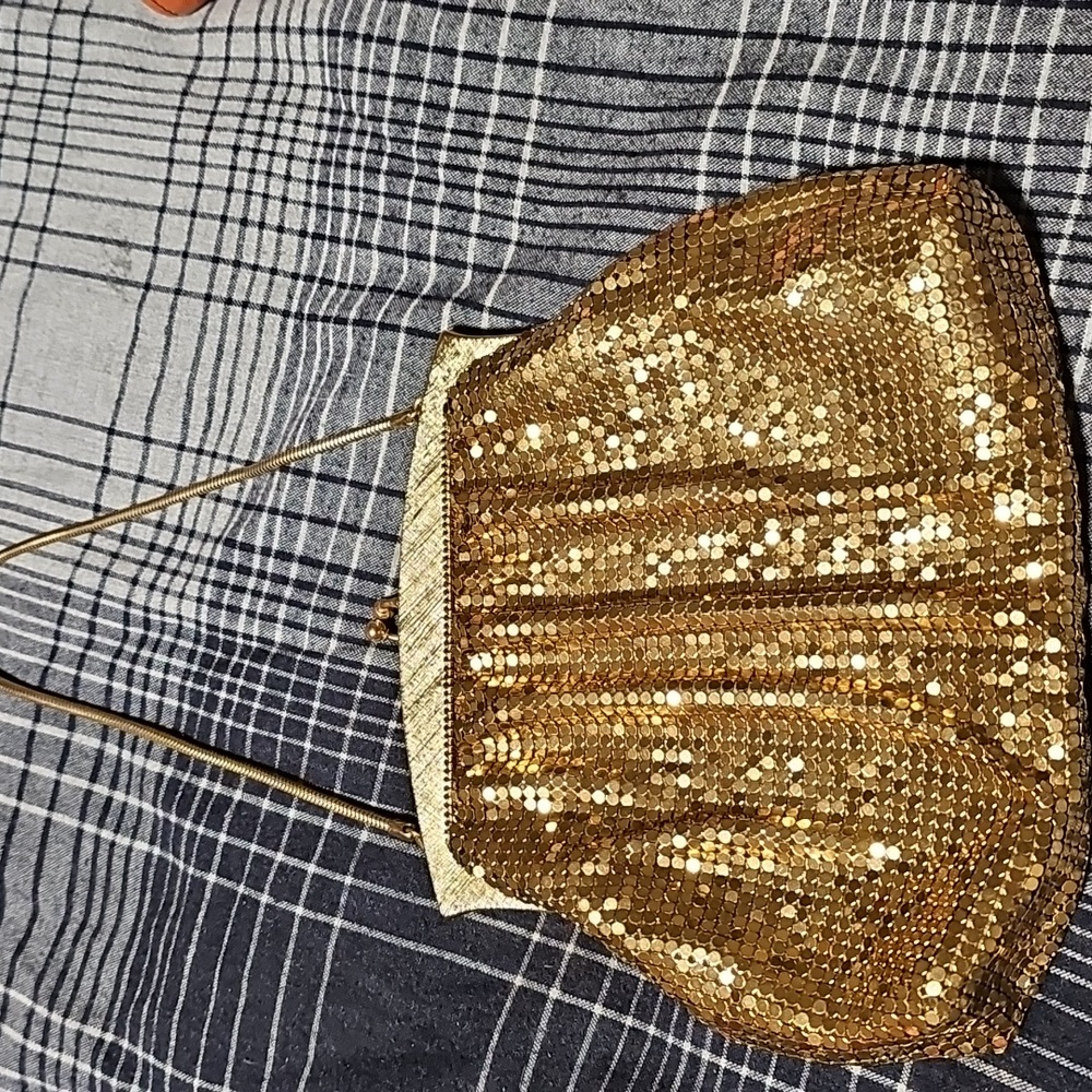 Whitting & Davis Sage Vintage liquid metal purse mesh